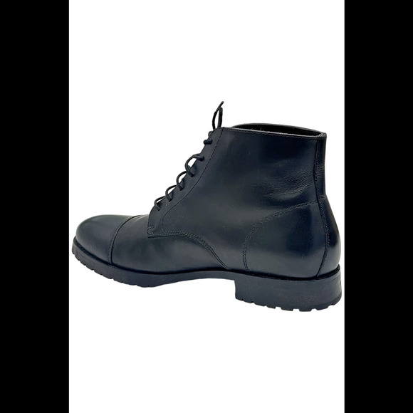 The Men's Store at Bloomingdale's Men's Lace up Cap Toe Boots Black - Medium - Picture 3 of 3